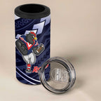 Custom Roosters Rugby Polynesian Tribal 4 in 1 Can Cooler Tumbler