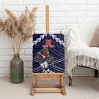 Custom Roosters Rugby Polynesian Tribal Canvas Wall Art