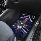 Custom Roosters Rugby Polynesian Tribal Car Mats