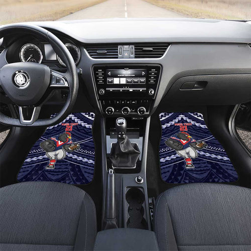 Custom Roosters Rugby Polynesian Tribal Car Mats
