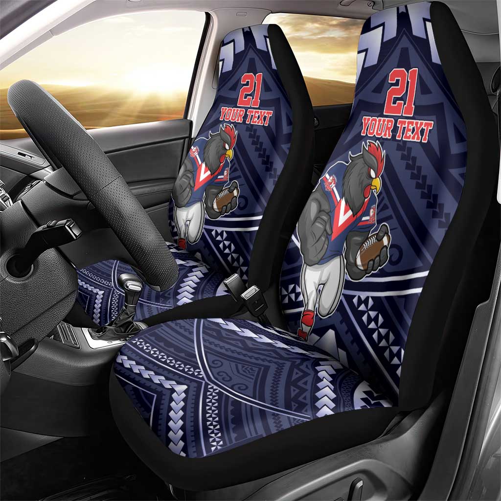 Custom Roosters Rugby Polynesian Tribal Car Seat Cover