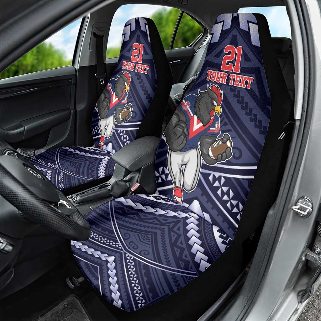 Custom Roosters Rugby Polynesian Tribal Car Seat Cover