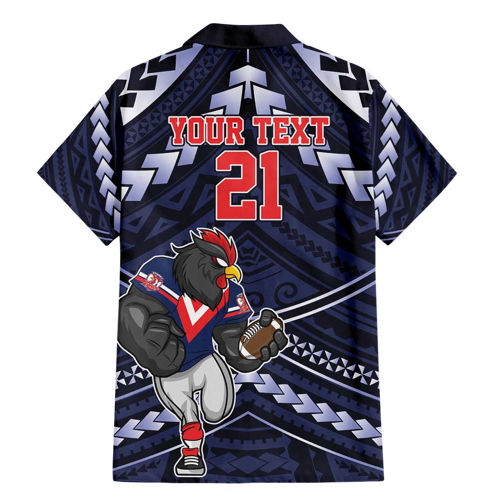 Custom Roosters Rugby Polynesian Tribal Family Matching Mermaid Dress and Hawaiian Shirt