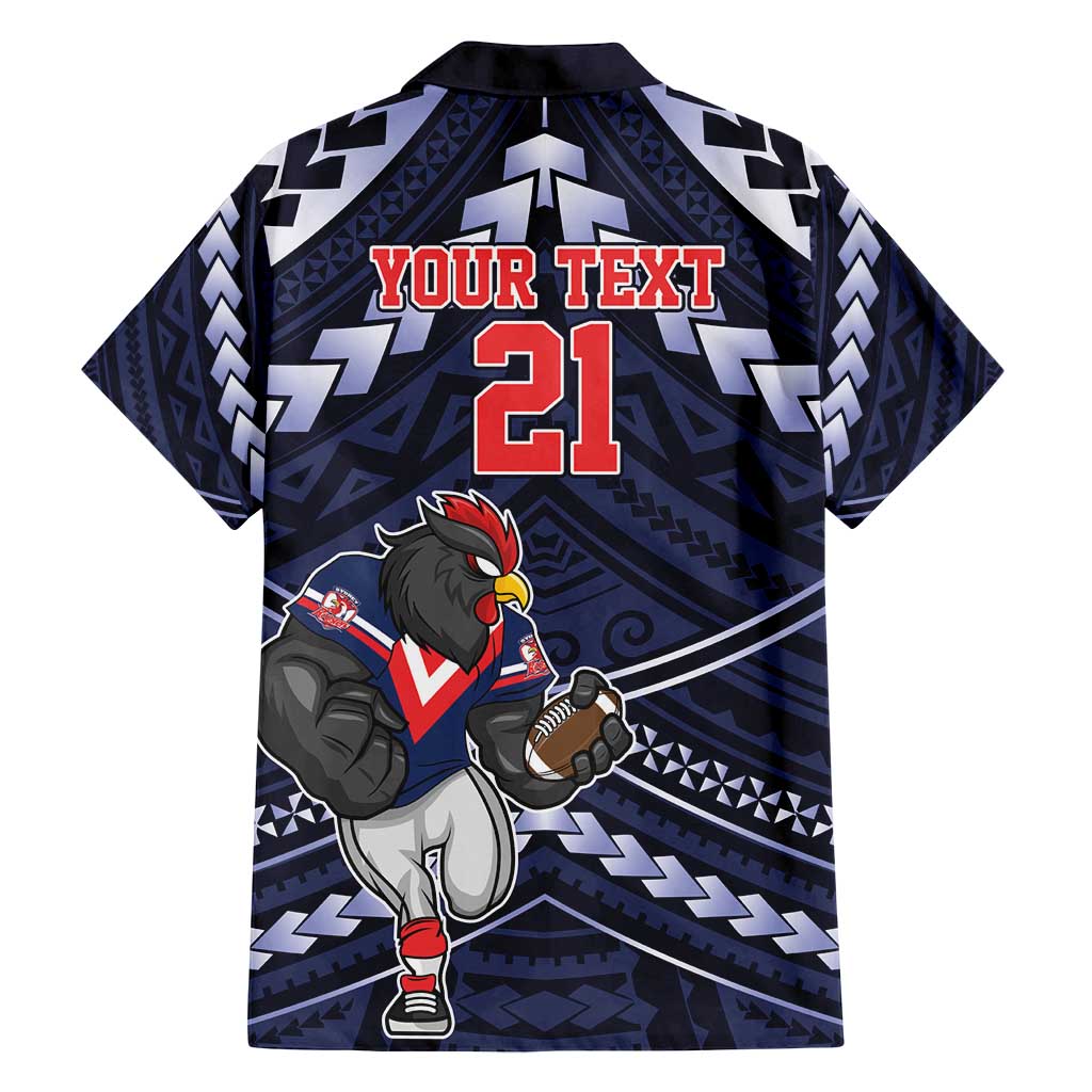 Custom Roosters Rugby Polynesian Tribal Family Matching Puletasi and Hawaiian Shirt