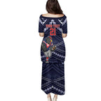 Custom Roosters Rugby Polynesian Tribal Family Matching Puletasi and Hawaiian Shirt