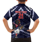 Custom Roosters Rugby Polynesian Tribal Family Matching Summer Maxi Dress and Hawaiian Shirt