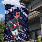 Custom Roosters Rugby Polynesian Tribal Garden Flag