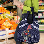 Custom Roosters Rugby Polynesian Tribal Grocery Bag