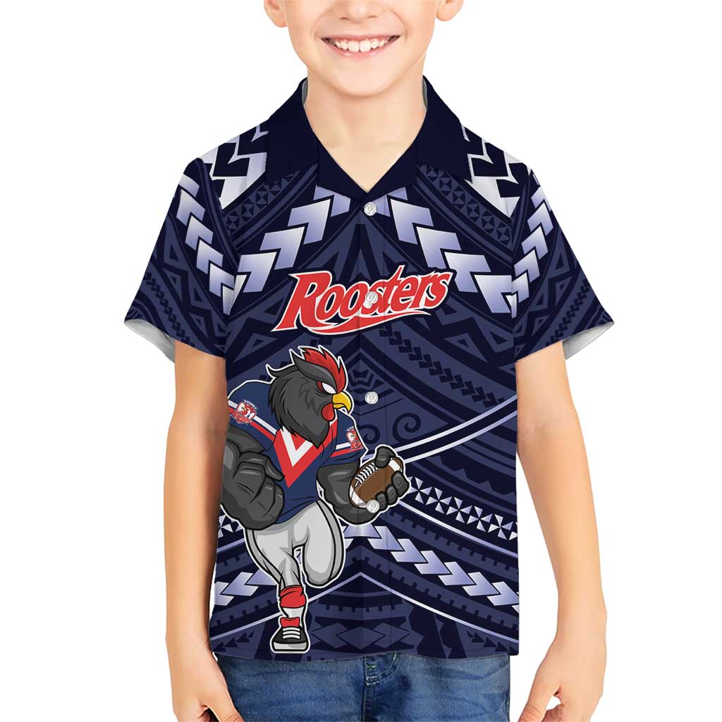 Custom Roosters Rugby Polynesian Tribal Hawaiian Shirt