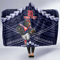Custom Roosters Rugby Polynesian Tribal Hooded Blanket