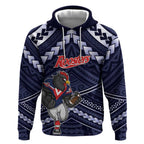 Custom Roosters Rugby Polynesian Tribal Hoodie