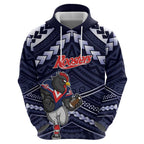 Custom Roosters Rugby Polynesian Tribal Hoodie