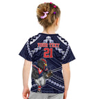 Custom Roosters Rugby Polynesian Tribal Kid T Shirt