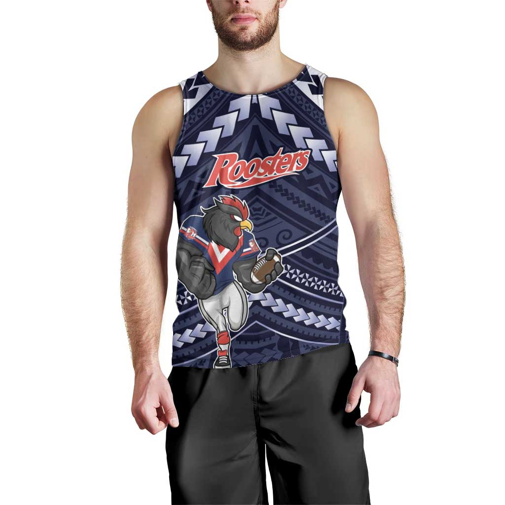 Custom Roosters Rugby Polynesian Tribal Men Tank Top