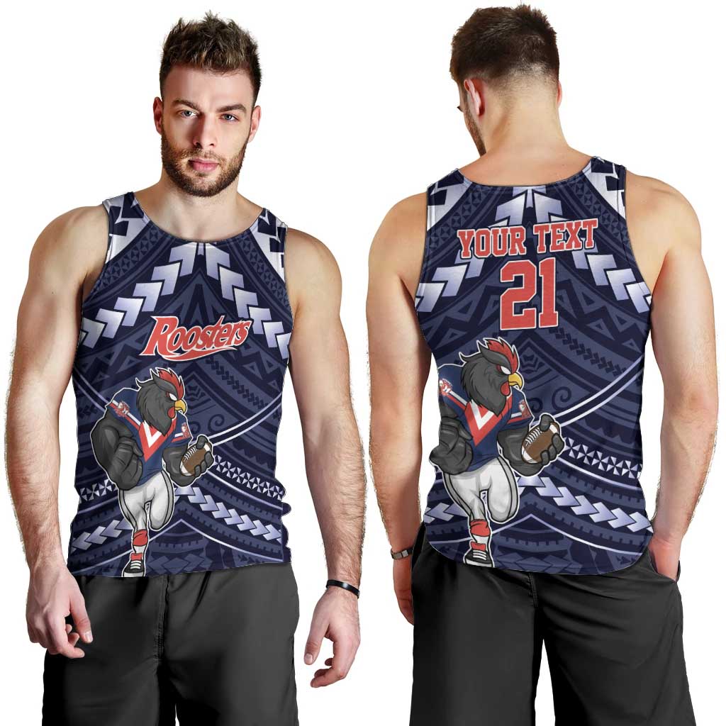 Custom Roosters Rugby Polynesian Tribal Men Tank Top