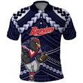 Custom Roosters Rugby Polynesian Tribal Polo Shirt