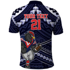 Custom Roosters Rugby Polynesian Tribal Polo Shirt