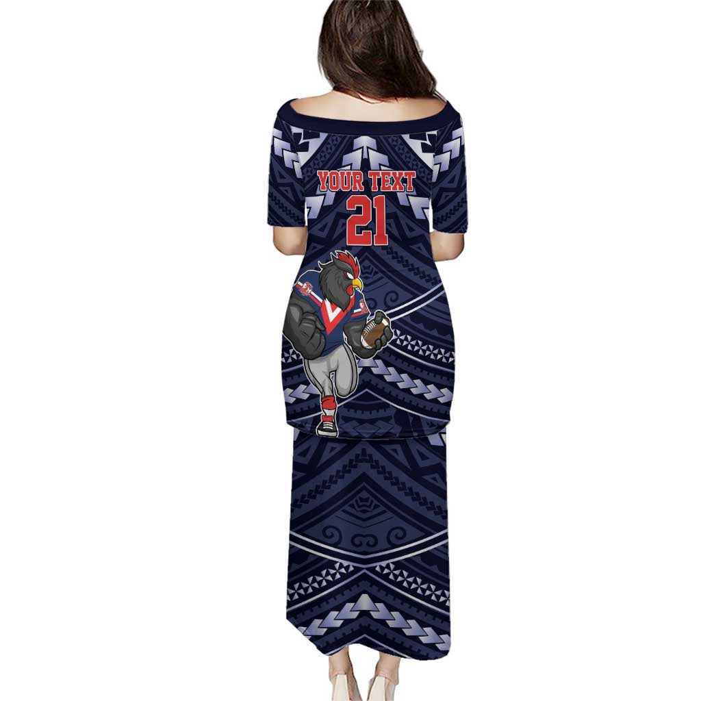Custom Roosters Rugby Polynesian Tribal Puletasi