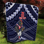 Custom Roosters Rugby Polynesian Tribal Quilt