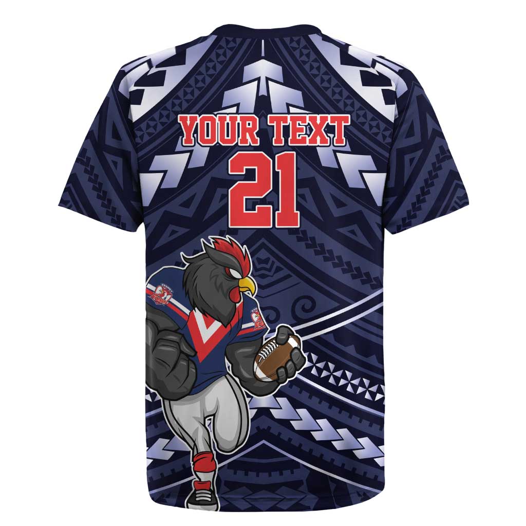 Custom Roosters Rugby Polynesian Tribal Rugby Jersey