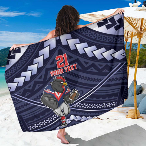Custom Roosters Rugby Polynesian Tribal Sarong