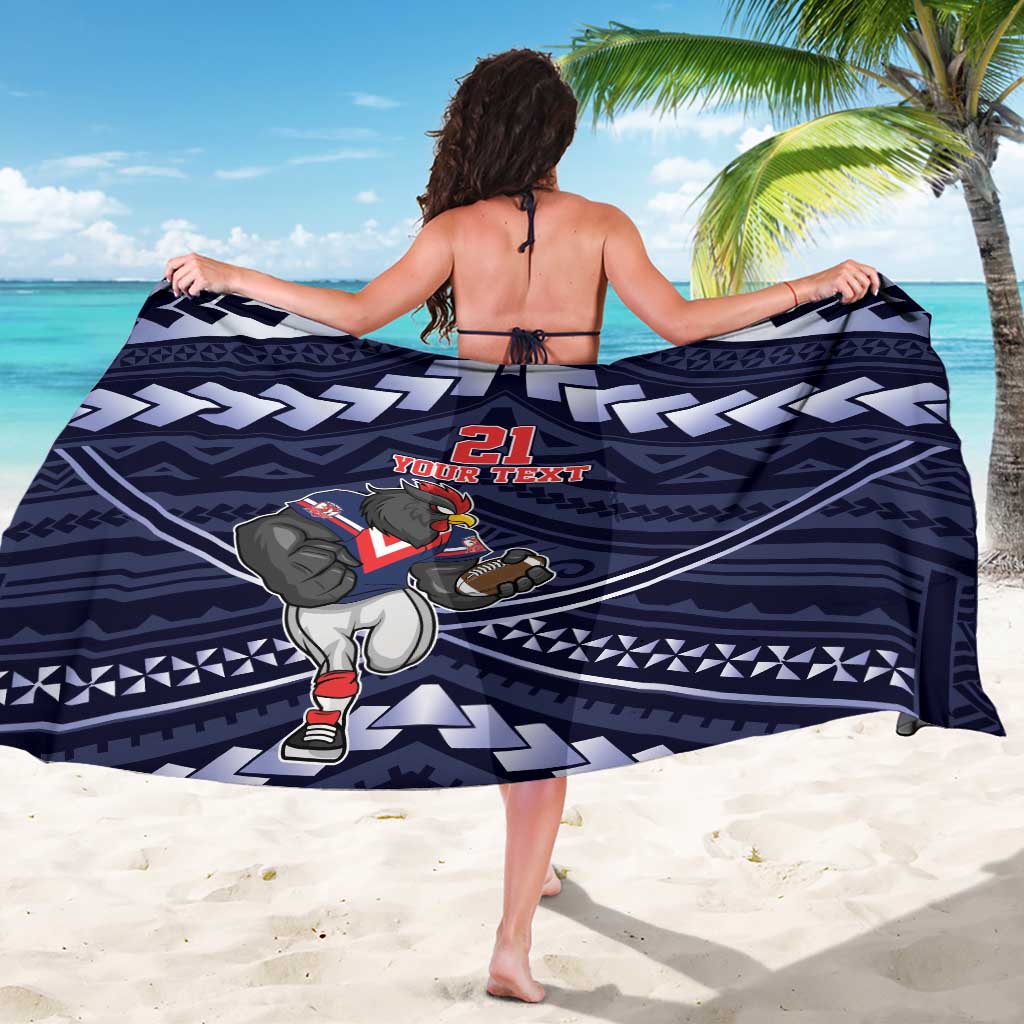 Custom Roosters Rugby Polynesian Tribal Sarong