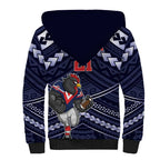 Custom Roosters Rugby Polynesian Tribal Sherpa Hoodie