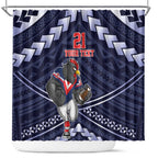 Custom Roosters Rugby Polynesian Tribal Shower Curtain