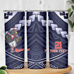 Custom Roosters Rugby Polynesian Tribal Skinny Tumbler