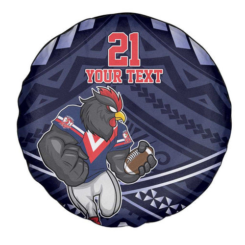 Custom Roosters Rugby Polynesian Tribal Spare Tire Cover