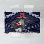 Custom Roosters Rugby Polynesian Tribal Tablecloth