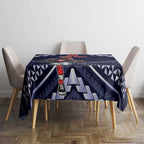 Custom Roosters Rugby Polynesian Tribal Tablecloth