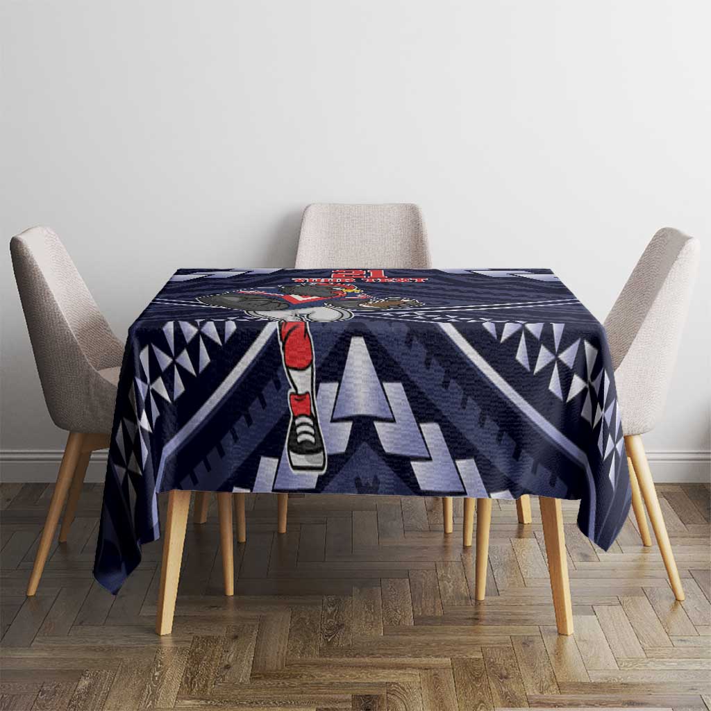 Custom Roosters Rugby Polynesian Tribal Tablecloth