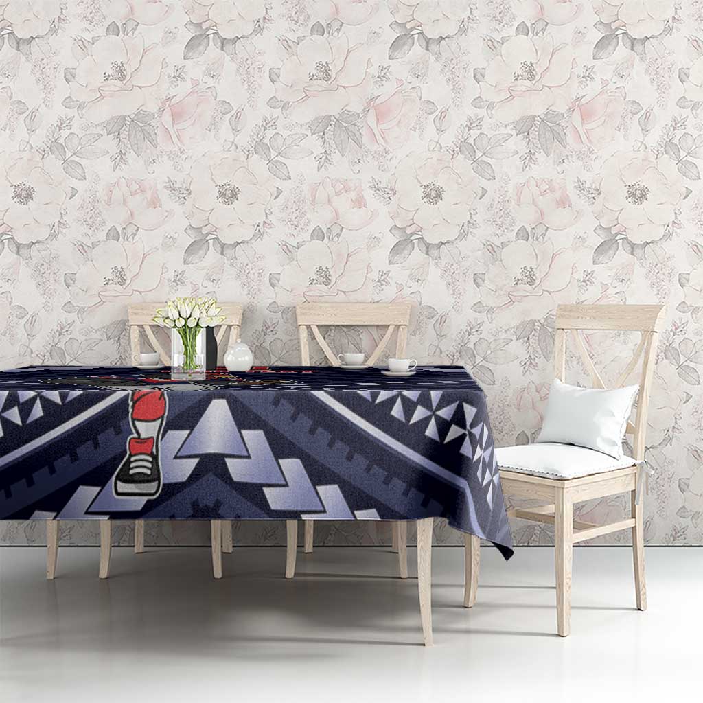 Custom Roosters Rugby Polynesian Tribal Tablecloth