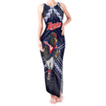 Custom Roosters Rugby Polynesian Tribal Tank Maxi Dress