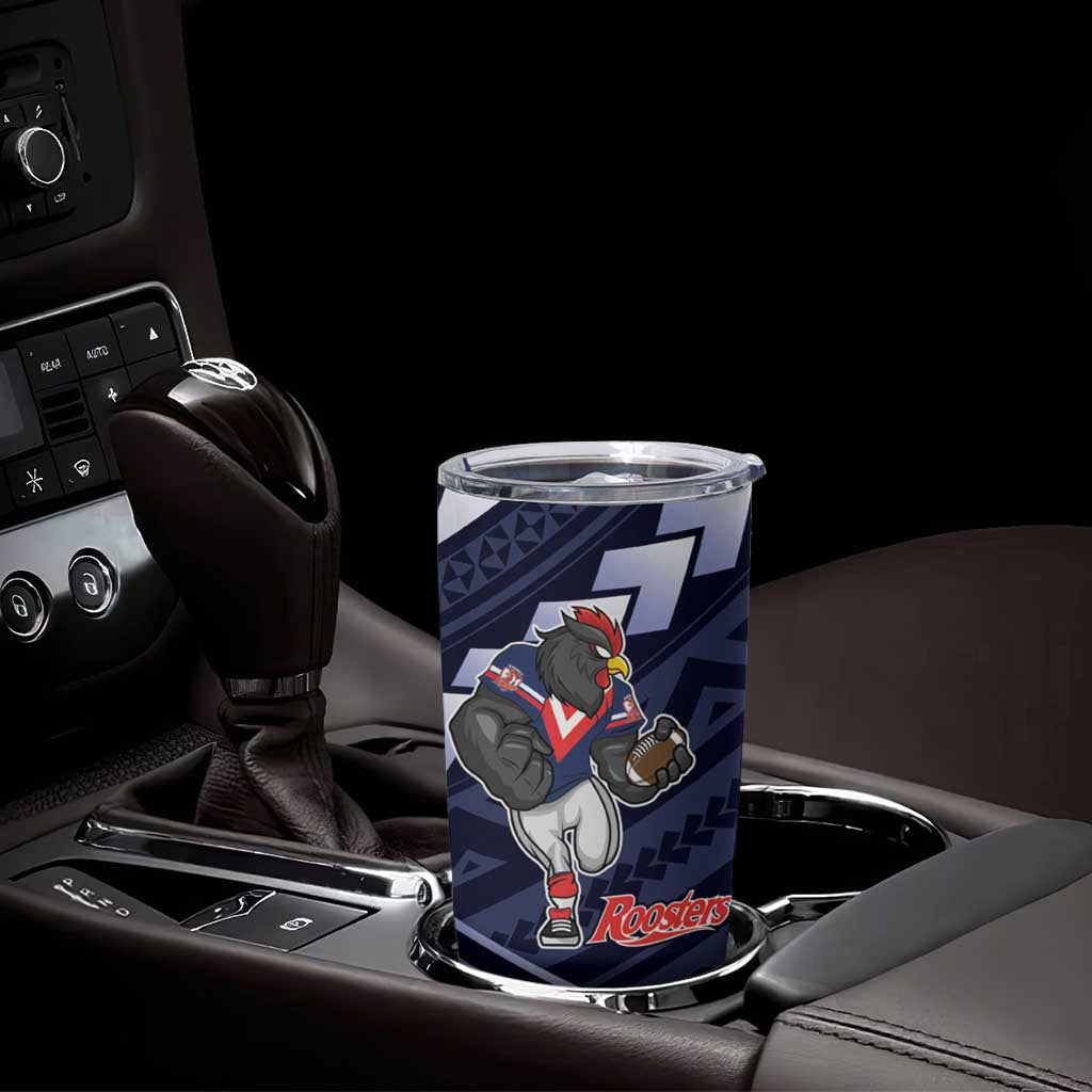 Custom Roosters Rugby Polynesian Tribal Tumbler Cup