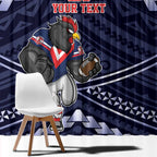 Custom Roosters Rugby Polynesian Tribal Window Curtain