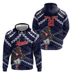 Custom Roosters Rugby Polynesian Tribal Zip Hoodie