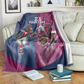 Roosters-Sea Eagles Rugby Custom Blanket Half Grunge Style