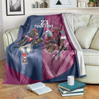 Roosters-Sea Eagles Rugby Custom Blanket Half Grunge Style