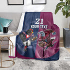 Roosters-Sea Eagles Rugby Custom Blanket Half Grunge Style