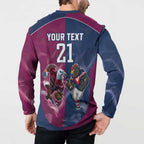 Roosters-Sea Eagles Rugby Custom Button Sweatshirt Half Grunge Style