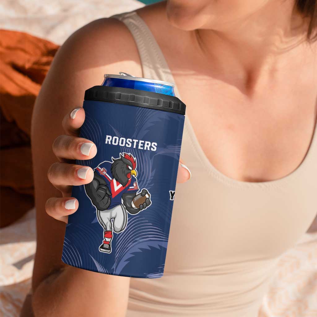 Roosters-Sea Eagles Rugby Custom 4 in 1 Can Cooler Tumbler Half Grunge Style