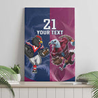 Roosters-Sea Eagles Rugby Custom Canvas Wall Art Half Grunge Style