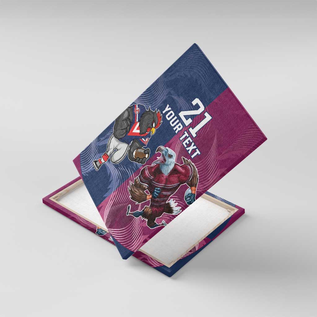 Roosters-Sea Eagles Rugby Custom Canvas Wall Art Half Grunge Style