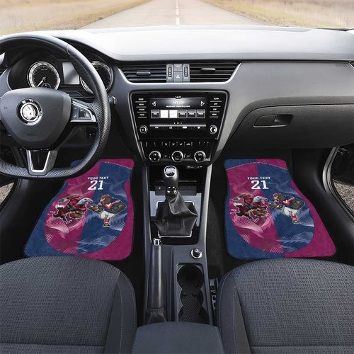 Roosters-Sea Eagles Rugby Custom Car Mats Half Grunge Style