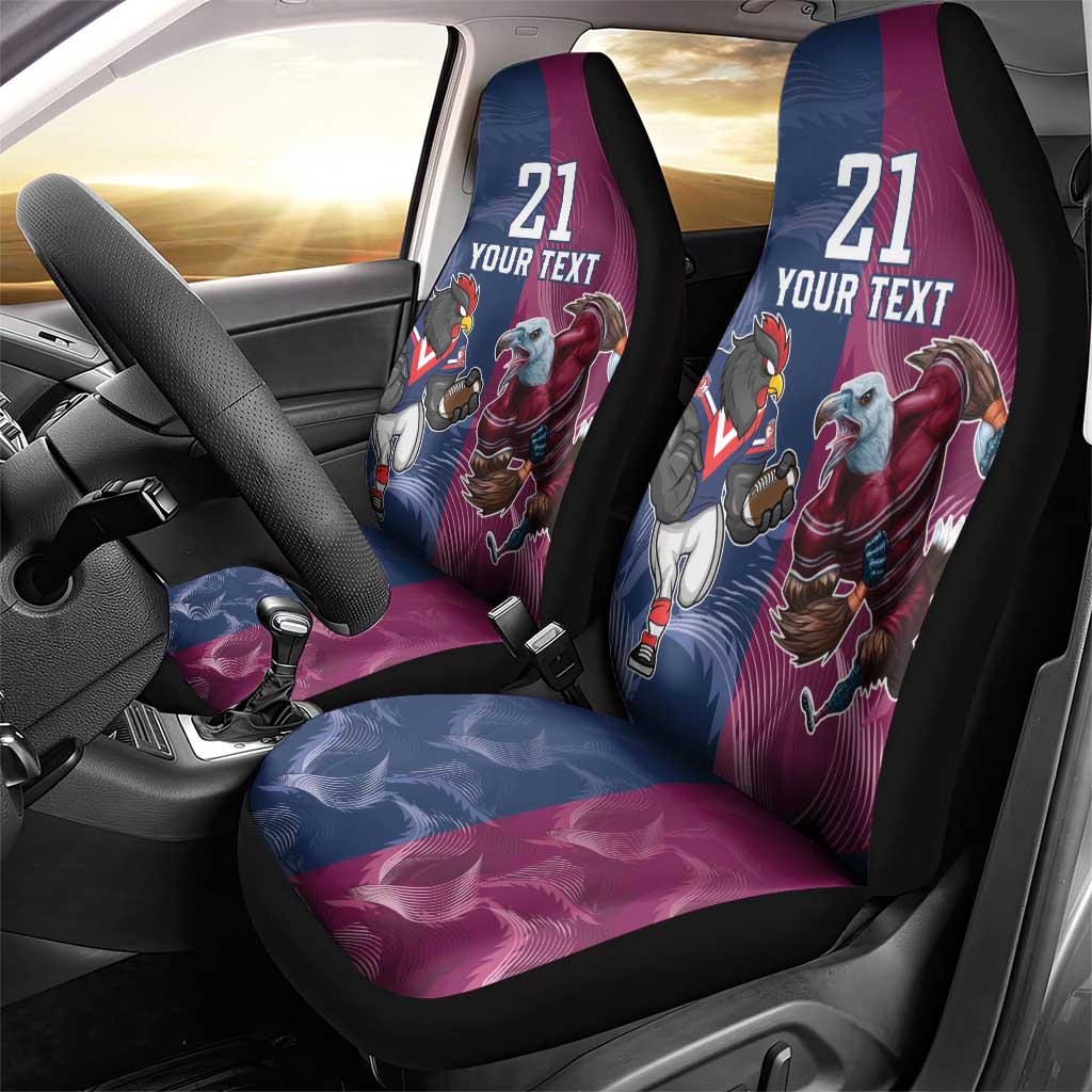 Roosters-Sea Eagles Rugby Custom Car Seat Cover Half Grunge Style