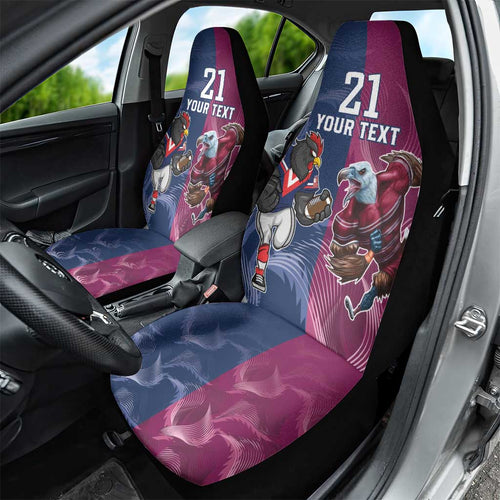 Roosters-Sea Eagles Rugby Custom Car Seat Cover Half Grunge Style