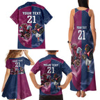 Roosters-Sea Eagles Rugby Custom Family Matching Tank Maxi Dress and Hawaiian Shirt Half Grunge Style