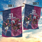 Roosters-Sea Eagles Rugby Custom Garden Flag Half Grunge Style